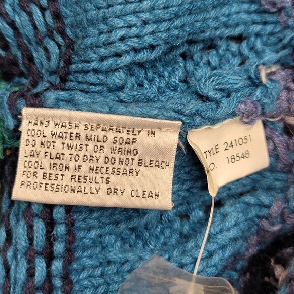 Vintage Portraits By Northern Isles S Hand-Knitted Traveler Cardigan Deadstock - Picture 11 of 14